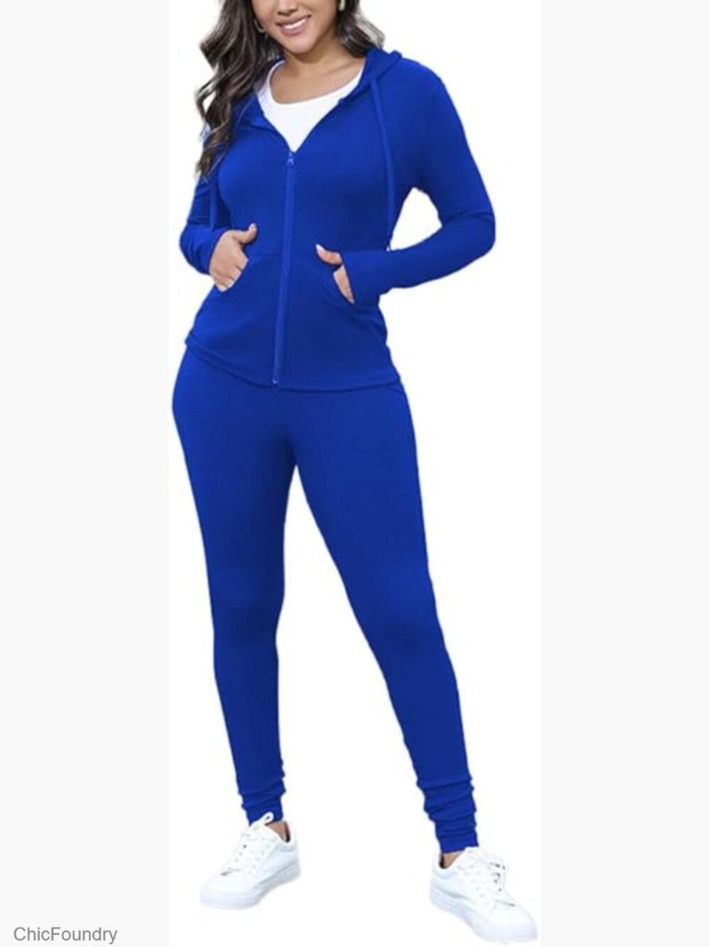 Two Piece Sweatsuits for Women Bodycon Sets Casual Tracksuit